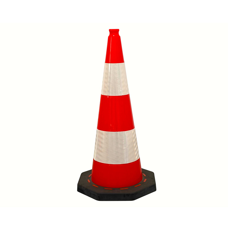 Summus Visibilitas Octagonum-Base PVC Traffic Salutis Cone cum Superiore Ventus Repugnantia et Stabilitas