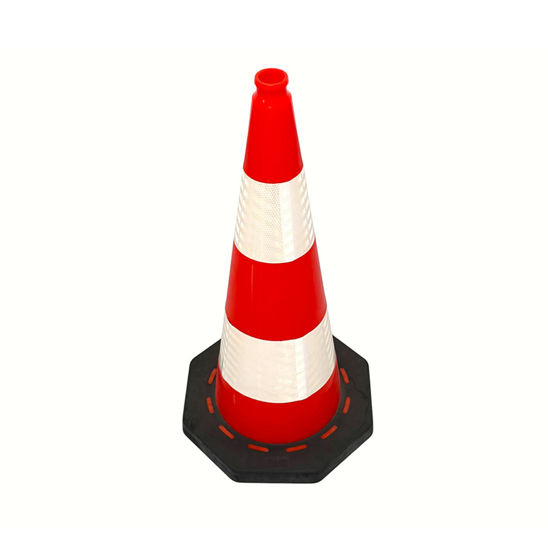 Summus Visibilitas Octagonum-Base PVC Traffic Salutis Cone cum Superiore Ventus Repugnantia et Stabilitas