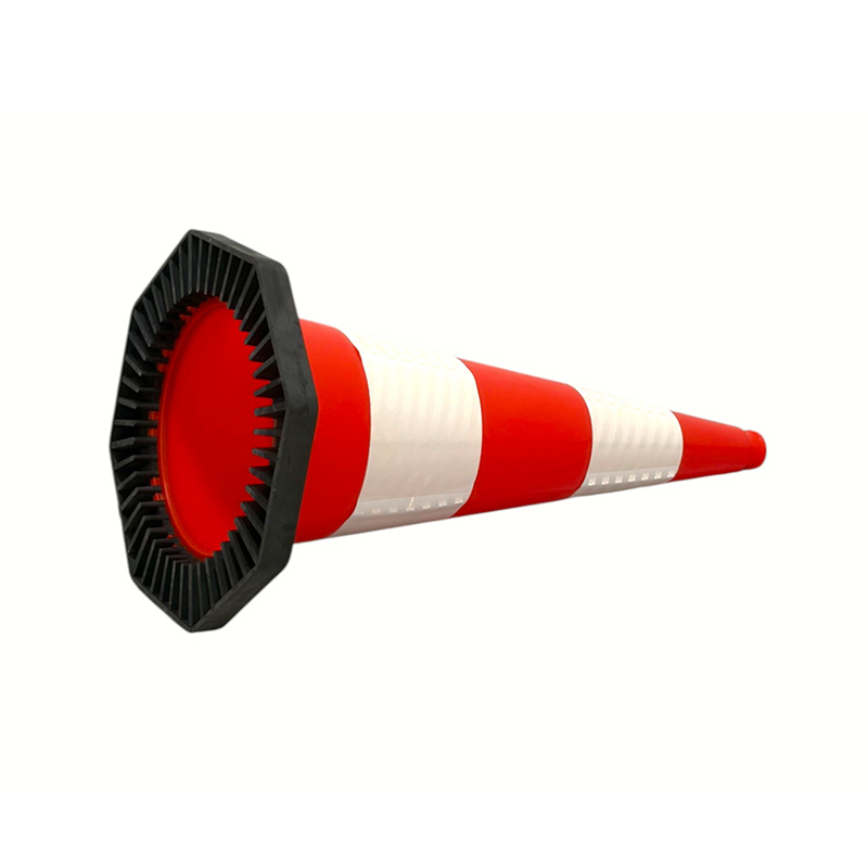 Summus Visibilitas Octagonum-Base PVC Traffic Salutis Cone cum Superiore Ventus Repugnantia et Stabilitas