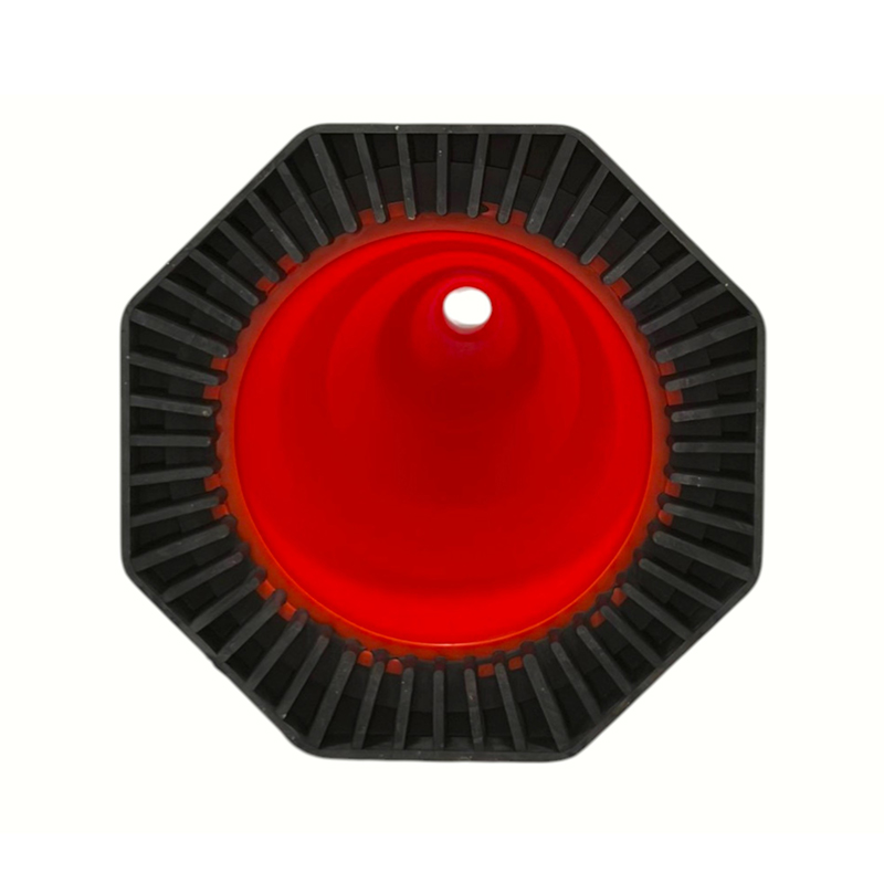 Summus Visibilitas Octagonum-Base PVC Traffic Salutis Cone cum Superiore Ventus Repugnantia et Stabilitas
