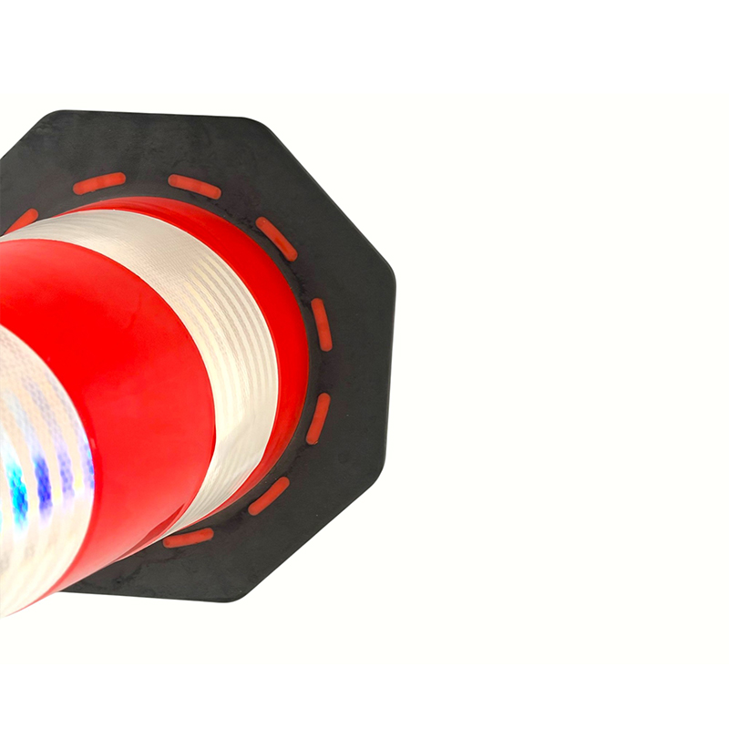 Summus Visibilitas Octagonum-Base PVC Traffic Salutis Cone cum Superiore Ventus Repugnantia et Stabilitas