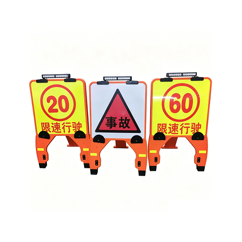 Portable HDPE Plastic Square Extendable Traffic Sign cum Velox-Mutare Clips