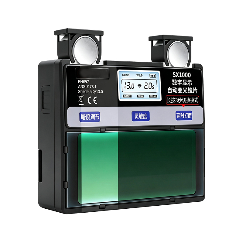 Solaris Auto-darkening Digital Welding galeam cum Tactus Screen Imperium