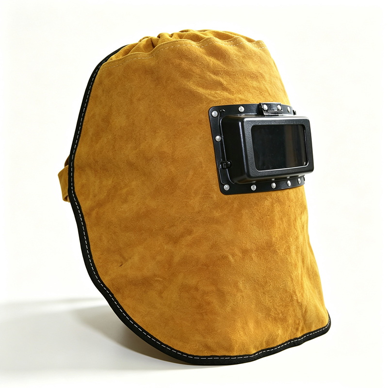 Yellow Cowhide Flip-Up Auto- Darkening welding Hood
