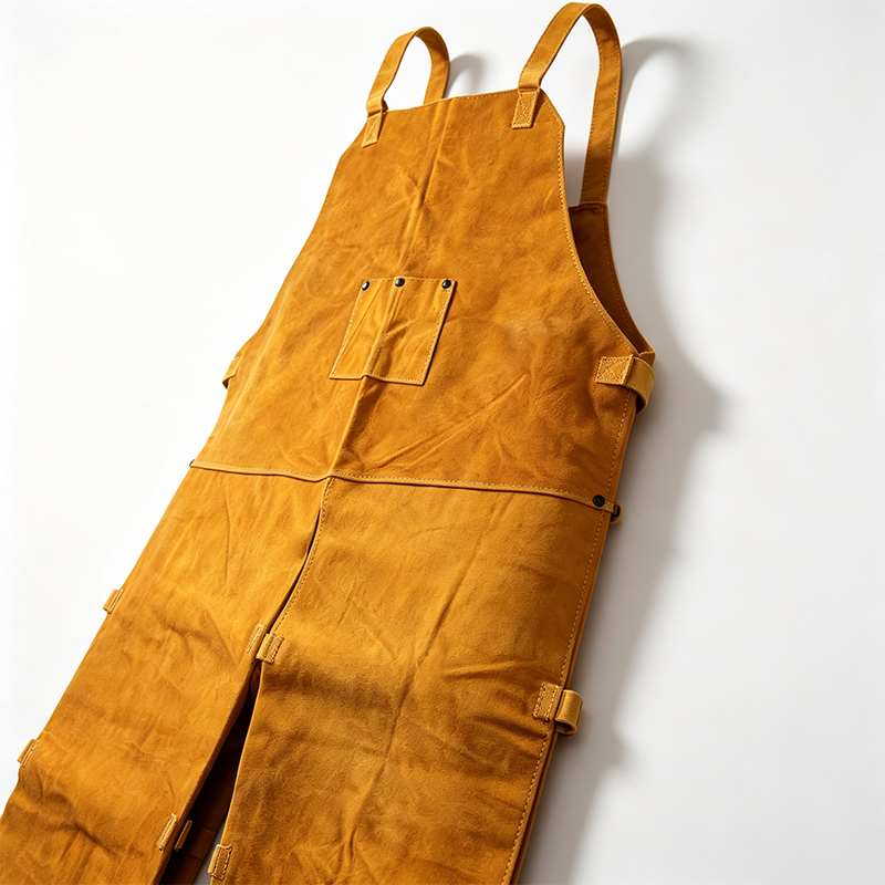 Una fronte Split-Leg Leather Welding Opus Apron Braccae