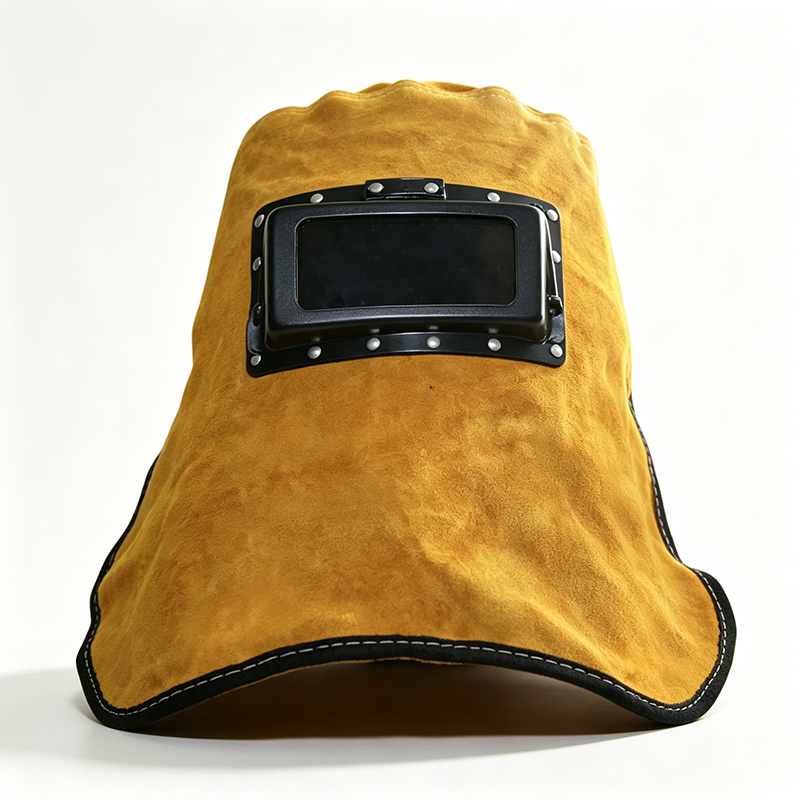 Yellow Cowhide Flip-Up Auto- Darkening welding Hood