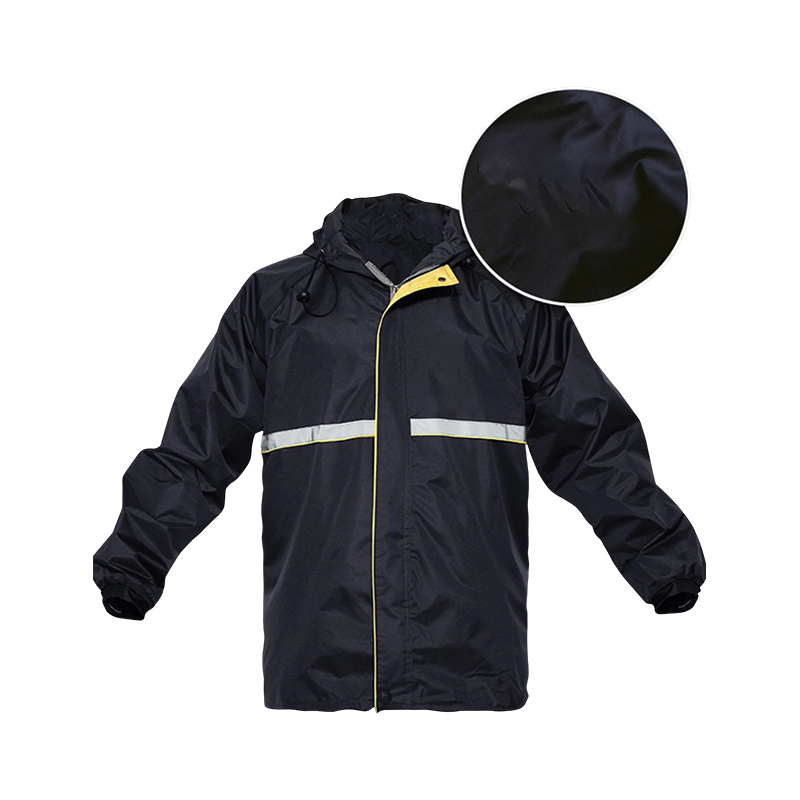 Dual-Laer PVC Reflective Safety Raincoat