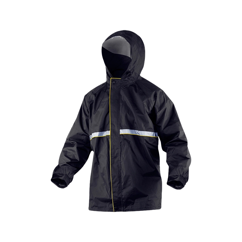 Dual-Laer PVC Reflective Safety Raincoat