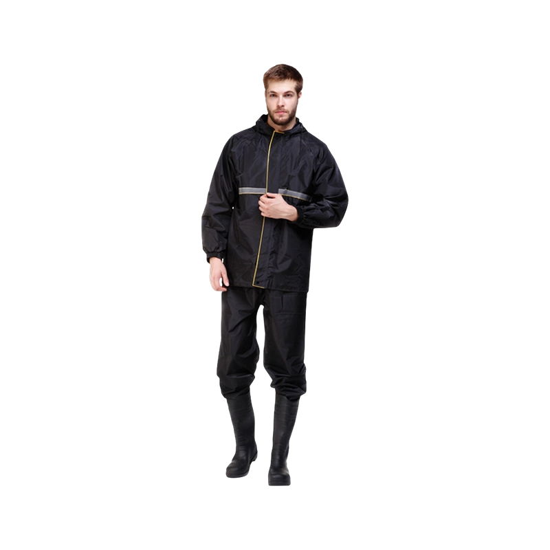 Dual-Laer PVC Reflective Safety Raincoat