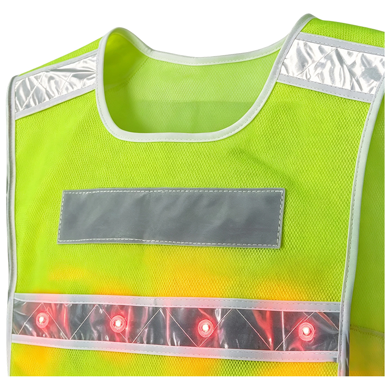 Active Illuminated LED Reflective Safety Vestis